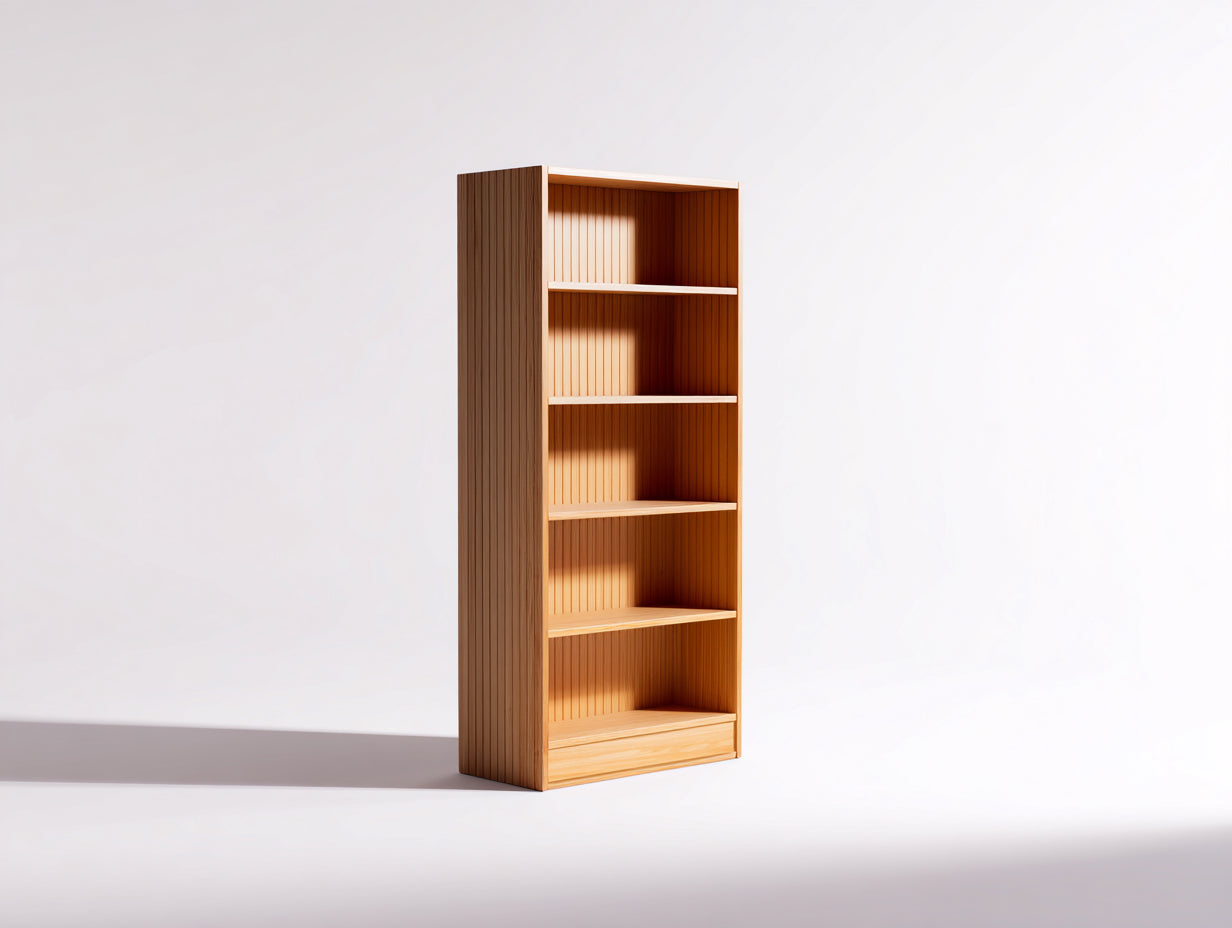 Bibliothèque 70 x 35 x 180 cm panneaux effet bois étagères ouvertes bois naturel rangement pour salon et bureau