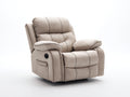 Fauteuil relax en tissu effet suédine 92 x 94 x 102 cm - beige - dossier rembourré