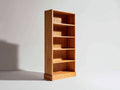Bibliothèque ouverte en bois 80x35x180 cm - chêne miel - 5 niveaux de rangement